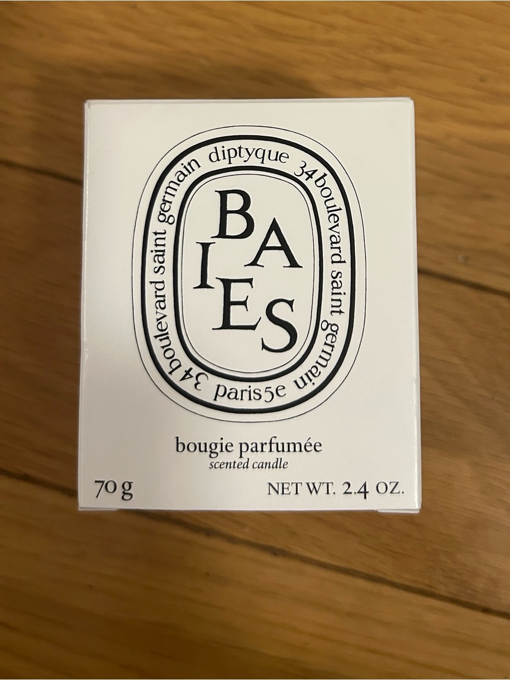 Brand New Diptyque Paris Baies Bougie Parfumee Classic Candle 2.4 oz/70g France